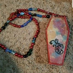 OOAK decorated coffin "purse" or decor